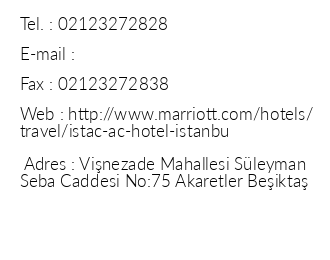 Ac Hotel stanbul Maka By Marriott iletiim bilgileri
